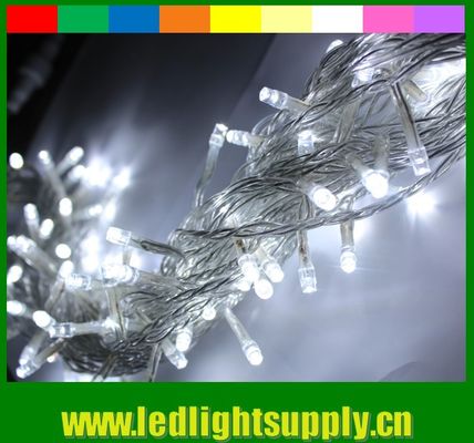 12 ভি হোয়াইট LED ক্রিসমাস লাইট 100 বাল্ব 10m / সেট ইনডোর এবং আউটডোর