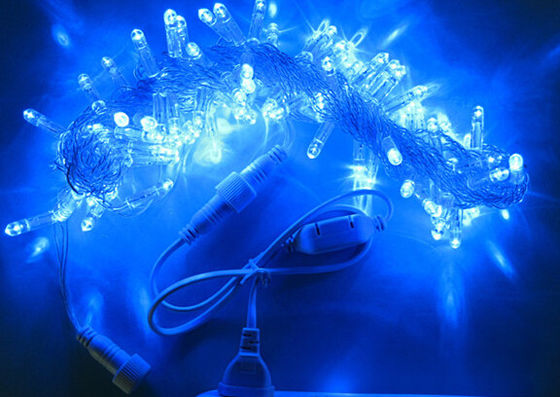 10 মিটার নীল ঝলকানি নেতৃত্বাধীন ক্রিসমাস আলোকসজ্জা স্ট্রিং লাইট + নিয়ামক 100 বাল্ব