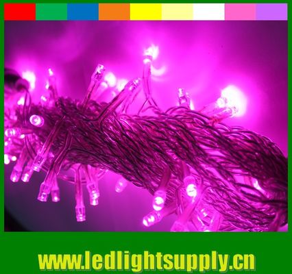 127v বেগুনি LED বহিরঙ্গন স্ট্রিং হালকা জলরোধী 100 LED Topsung আলো
