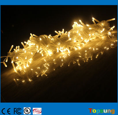 বহিরঙ্গন 10 মি সংযোগযোগ্য LED ক্রিসমাস স্ট্রিং লাইট গরম সাদা বিক্রয়