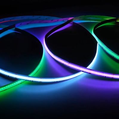 রঙিন যাদু COB RGB LED স্ট্রিপ পিক্সেল 12V স্মার্ট উচ্চ ঘনত্ব 720 LED / মি ডিজিটাল COB স্ট্রিপ লাইট