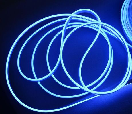 24 ভোল্ট নীল রঙের LED নিওন ফ্লেক্স মিনি 6 মিমি মাইক্রো নিওন লাইট 5 সেমি কাটা