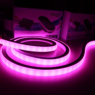 আলংকারিক জলরোধী 24V নমনীয় RGB LED স্ট্রিপ নিওন টিউব নমনীয় দড়ি হালকা বর্গক্ষেত্র 17x17mm