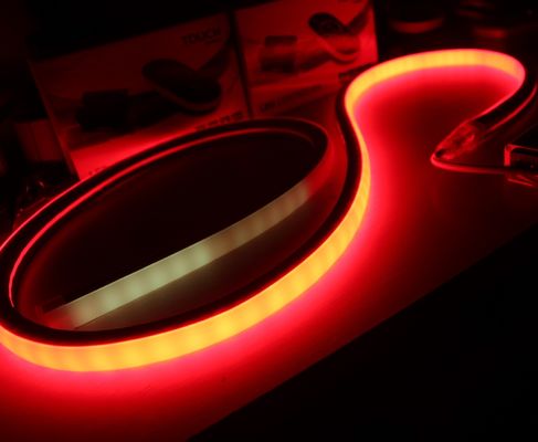 আরজিবি রঙ LED নিওন নমনীয় নরম নিওন ডিজিটাল বর্গক্ষেত্র LED নিওন স্ট্রিপ