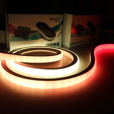 সিই RoHS অনুমোদিত বর্গাকার নেতৃত্বাধীন নিওন স্ট্রিপ জলরোধী rgb পিক্সেল 24V LED নিওন ফ্লেক্স লাইট